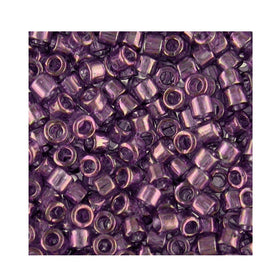 Pack of 50 gram LVNDR BLU GOLD LUSTER  Miyuki Delicas 11/0 Seed Beads Wholesale - BeadPrism