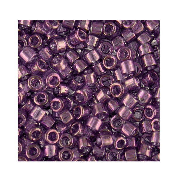 Pack of 50 gram LVNDR BLU GOLD LUSTER  Miyuki Delicas 11/0 Seed Beads Wholesale - BeadPrism