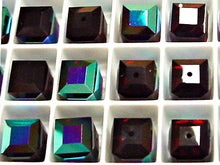 Load image into Gallery viewer, Wholesale Genuine Swarovski 5601 8mm Garnet AB Cube Beads, Choose Package Size - BeadPrism