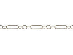 14K White Gold - 'Long & Short" Chain