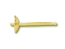 Load image into Gallery viewer, 14K Gold - Pin Pad 4mm Pearl 6mm