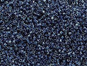 Pack of 50 gram GUNMETAL IRIS  Miyuki Delicas 11/0 Seed Beads Wholesale - BeadPrism