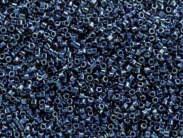 Pack of 50 gram GUNMETAL IRIS  Miyuki Delicas 11/0 Seed Beads Wholesale - BeadPrism