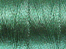Load image into Gallery viewer, 490 Feet - Teal Metallic Thread Spool - BeadPrism