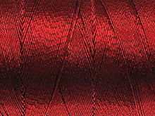 Load image into Gallery viewer, 490 Feet - Red Metallic Thread Spool - BeadPrism