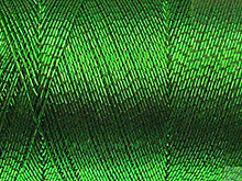 Load image into Gallery viewer, 490 Feet - Green Metallic Thread Spool - BeadPrism