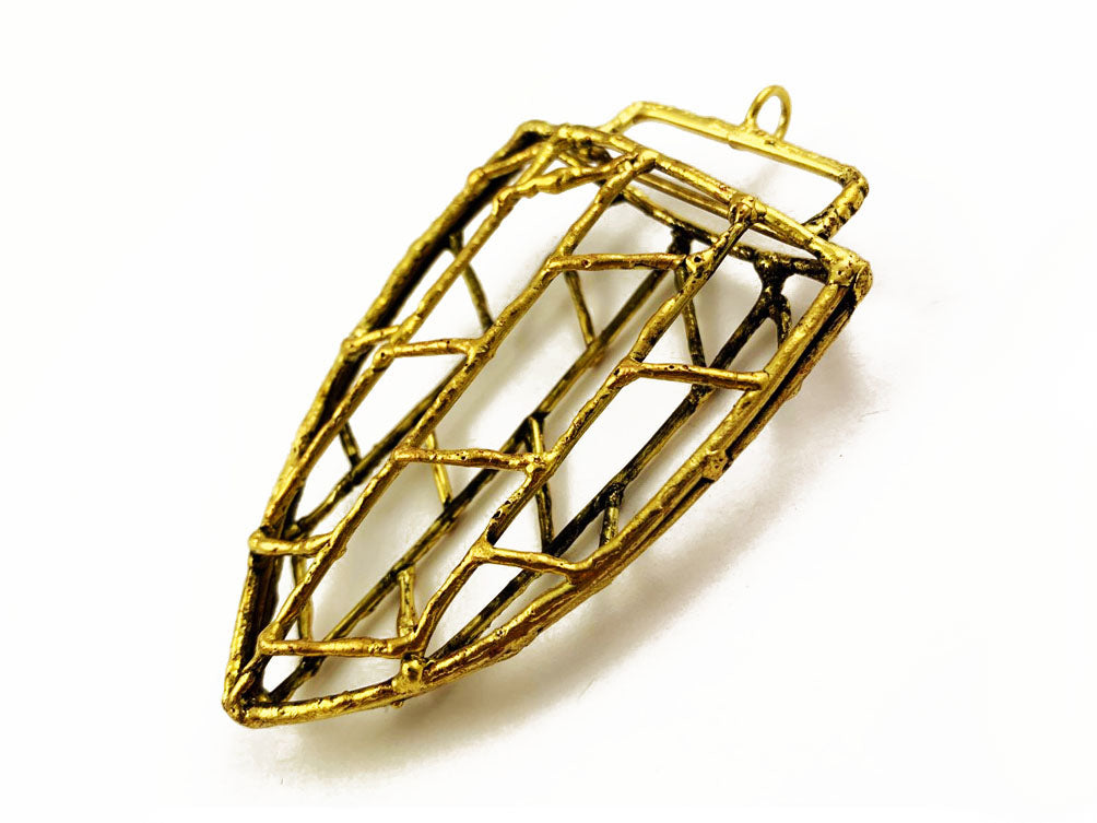 Large Arrowhead Pendants Antique Gold 3.5" Handmade 90mm x 50mm x 15mm Approx. 5mm Loop Hole - AP484 - BeadPrism