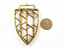 Load image into Gallery viewer, Large Arrowhead Pendants Antique Gold 3.5" Handmade 90mm x 50mm x 15mm Approx. 5mm Loop Hole - AP484 - BeadPrism