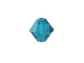 Swarovski Crystal, #5328 Bicone Beads 3mm, Caribbean Blue Opal, Wholesale Packs - BeadPrism