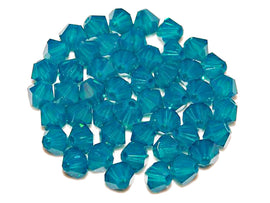 Swarovski Crystal, #5328 Bicone Beads 3mm, Caribbean Blue Opal, Wholesale Packs - BeadPrism