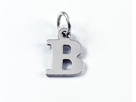 Sterling Silver Alphabet Letter Charm - B
