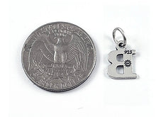 Load image into Gallery viewer, Sterling Silver Alphabet Letter Charm - B