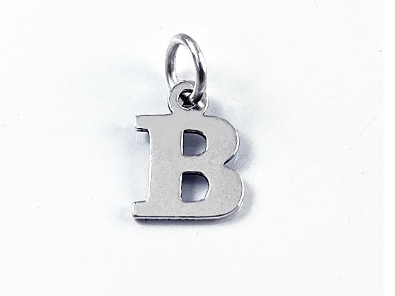 Sterling Silver Alphabet Letter Charm - B