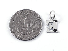 Load image into Gallery viewer, Sterling Silver Alphabet Letter Charm - E