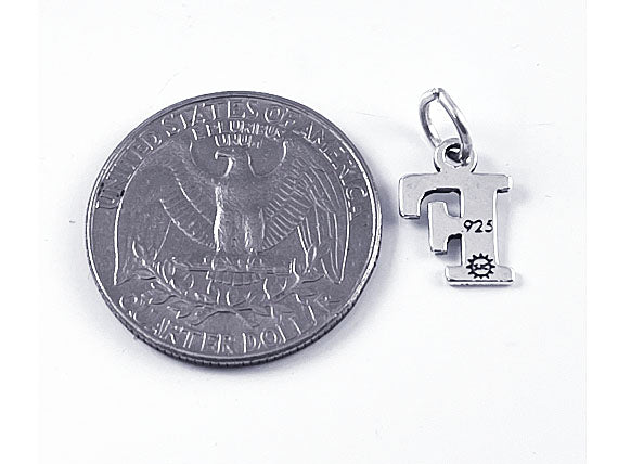 Sterling Silver Alphabet Letter Charm - F