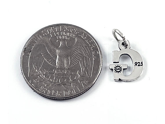 Sterling Silver Alphabet Letter Charm - G