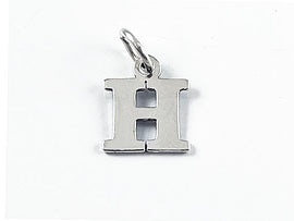 Sterling Silver Alphabet Letter Charm - H
