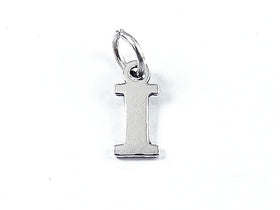 Sterling Silver Alphabet Letter Charm - I