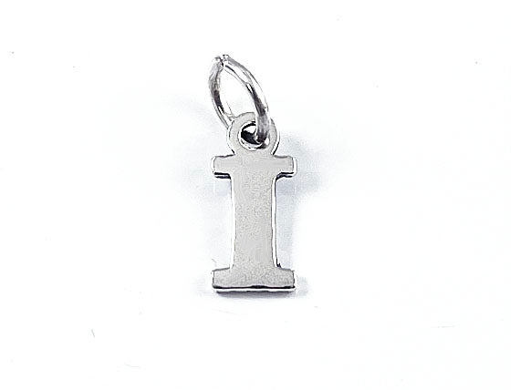 Sterling Silver Alphabet Letter Charm - I