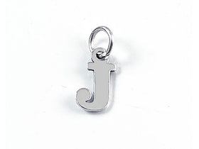 Sterling Silver Alphabet Letter Charm - J
