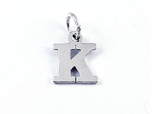 Load image into Gallery viewer, Sterling Silver Alphabet Letter Charm - K