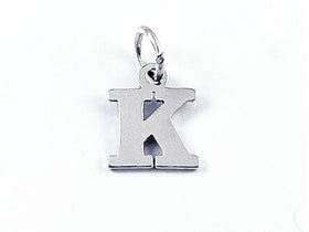 Sterling Silver Alphabet Letter Charm - K