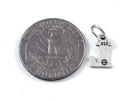 Sterling Silver Alphabet Letter Charm - L