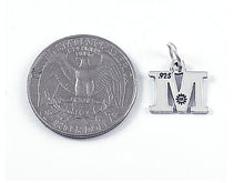 Load image into Gallery viewer, Sterling Silver Alphabet Letter Charm - M
