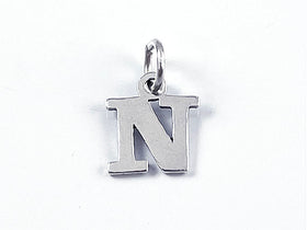 Sterling Silver Alphabet Letter Charm - N