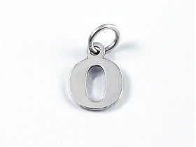 Sterling Silver Alphabet Letter Charm - O