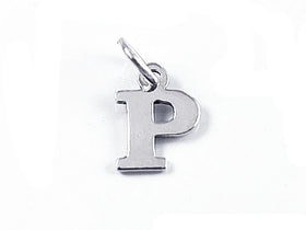 Sterling Silver Alphabet Letter Charm - P