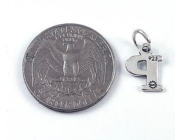 Sterling Silver Alphabet Letter Charm - P