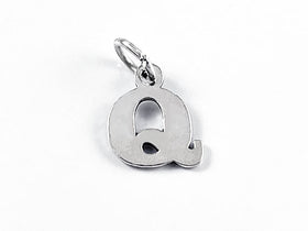 Sterling Silver Alphabet Letter Charm - Q