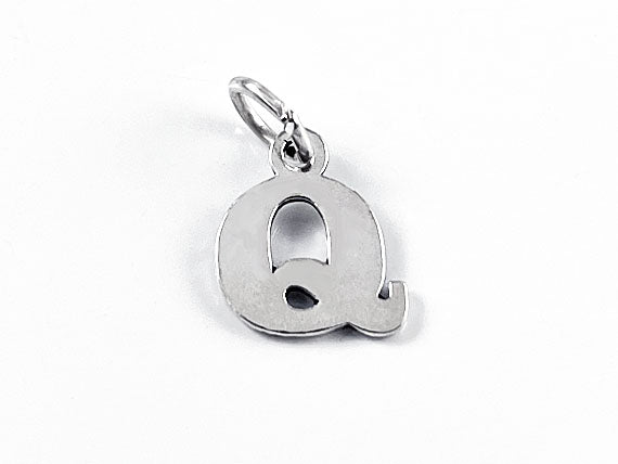 Sterling Silver Alphabet Letter Charm - Q