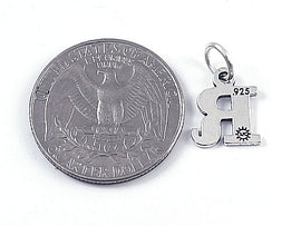 Sterling Silver Alphabet Letter Charm - R