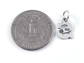 Sterling Silver Alphabet Letter Charm - S