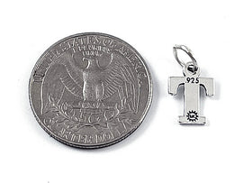 Sterling Silver Alphabet Letter Charm - T