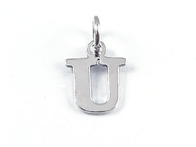 Sterling Silver Alphabet Letter Charm - U
