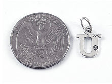 Load image into Gallery viewer, Sterling Silver Alphabet Letter Charm - U