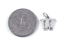 Load image into Gallery viewer, Sterling Silver Alphabet Letter Charm - W