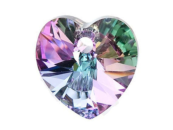 Swarovski Crystal #6228 VITRAIL LIGHT 10mm Heart Shape Pendant Wholesale Packs