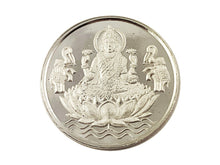 Load image into Gallery viewer, Laxmi Coin 999 Pure Silver Coin hallmarked 999 5Gm Silver Coin Hindu Religous 25mm/1" Silver Coins - BeadPrism