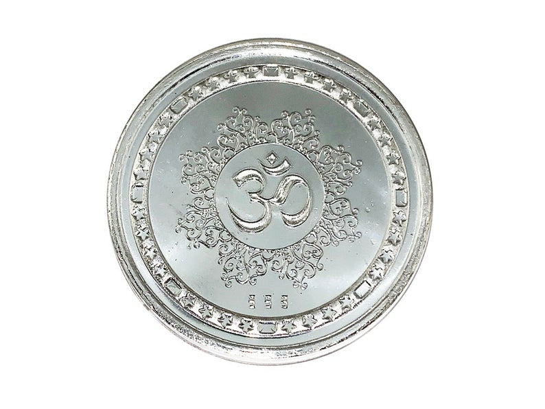 Laxmi Coin 999 Pure Silver Coin hallmarked 999 5Gm Silver Coin Hindu Religous 25mm/1" Silver Coins - BeadPrism