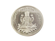 Load image into Gallery viewer, Laxmi Lakshmi 999 Pure Silver Coin hallmarked 999 10 Gm Silver Coin Hindu Religious Coin 32mm 1.25" - BeadPrism