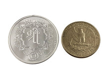 Load image into Gallery viewer, Lakshmi Ganesh Saraswati 999 Pure Silver Coin hallmarked 999 20 Gm Hindu Religious Coin 32mm 1.25" - BeadPrism
