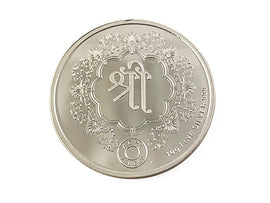 Lakshmi Ganesh Saraswati 999 Pure Silver Coin hallmarked 999 20 Gm Hindu Religious Coin 32mm 1.25