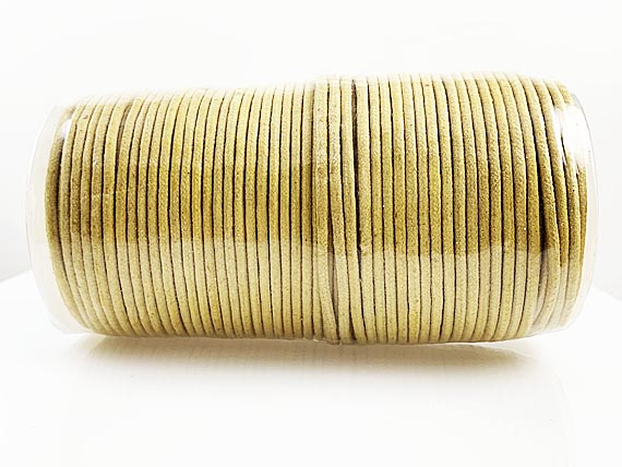 Waxed Cotton Cord 2mm Round 100 Meter or 328 feet