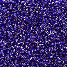 Load image into Gallery viewer, Pack of 50 gram SILVER LINED COBALT Miyuki Delica Seed Beads 11/0