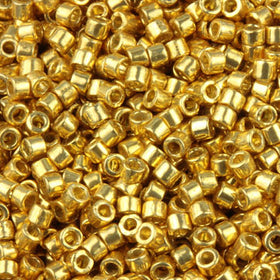 Pack of 50 gram GALVANIZED GOLD Duracoat Miyuki Delica Seed Beads 11/0