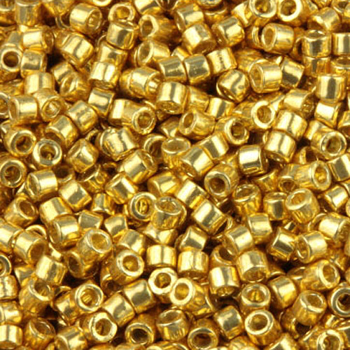 Pack of 50 gram GALVANIZED GOLD Duracoat Miyuki Delica Seed Beads 11/0